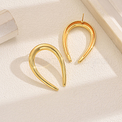 Boucles d'oreilles à tige vintage en laiton en forme de U&nbsp;NX2935