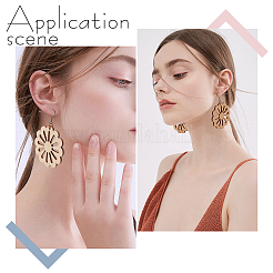 Kits de fabrication de boucles d'oreilles pendantes en bois de bricolage&nbsp;DIY-FH0002-81