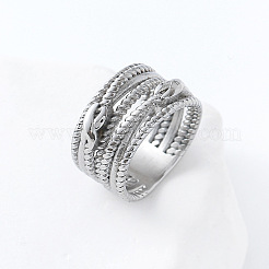 Anelli con design a filo intrecciato in acciaio inossidabile 304&nbsp;LS-DM2174-5