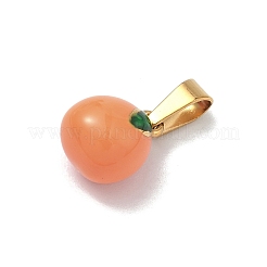 Breloques en acier inoxydable 304 émaillées en forme de fruits et légumes&nbsp;STAS-F336-02E-G