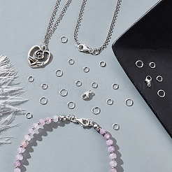 34 Stück 4 Stil 925 Karabinerverschlüsse aus Sterlingsilber&nbsp;STER-GA0001-20