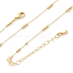 Collares de cadena tipo cable con bolas redondas de latón de 2 mm&nbsp;X-MAK-L045-01G