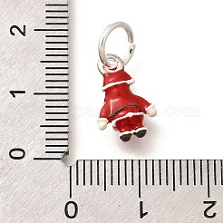 Breloques en laiton émaillé sur le thème de Noël&nbsp;KK-R212-15D-P