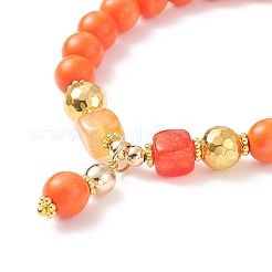 Set di braccialetti elastici con perline miste naturali e sintetiche in stile 7 pz 7 e semi di vetro&nbsp;BJEW-JB08892-03