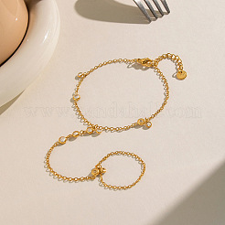 Braccialetti da donna in acciaio inossidabile 304 con pavé di zirconi cubici trasparenti.&nbsp;TS4322