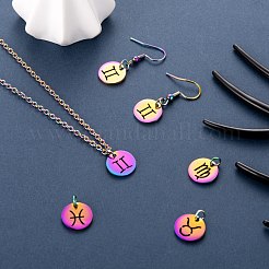 24 Stück 12 Stil Ionenbeschichtung (IP) 201 Edelstahl Charms&nbsp;STAS-LS0001-72MC