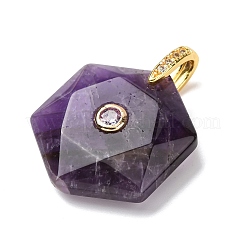 Natürliche Amethyst facettierte Anhänger&nbsp;G-B188-03G-05