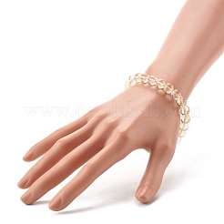 Braccialetti elastici di perle di citrino naturale per regali di donne uomini ragazze&nbsp;BJEW-JB06713