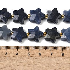 Stränge aus natürlich gefärbten und erhitzten blauen Aventurinperlen&nbsp;G-P573-C09-01