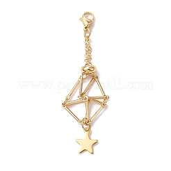 Bolsa de macramé de latón&nbsp;HJEW-JM01287
