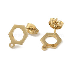 Placcatura ionica (ip) 304 acciaio inossidabile orecchini a perno&nbsp;STAS-I206-76G