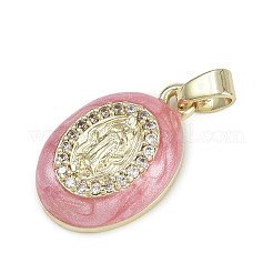 Pendenti in zirconi cubici trasparenti in micro pavè di ottone&nbsp;KK-D409-06G