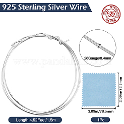 1.5 m de fil d'argent sterling ultra-doux 925&nbsp;STER-BBC0008-86B