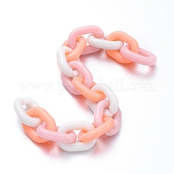 Chaînes de câble acryliques opaques faites à la main&nbsp;AJEW-JB00550