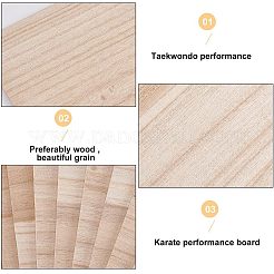 Planches de karaté en bois&nbsp;WOOD-WH0027-51B