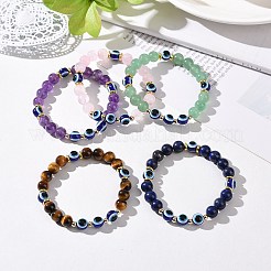 5 Stück Stretch-Armband-Set aus natürlichem Lapislazuli&nbsp;BJEW-JB08936