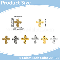 120 pz 6 colori perline in lega di stile tibetano&nbsp;FIND-HY0003-59