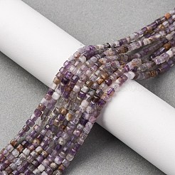Facettierten natürlichen Amethyst Perlen Stränge&nbsp;G-RM250101-E21-01