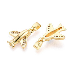 Ottone micro spianare pendenti zirconi&nbsp;KK-T073-52G