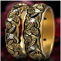 Legierung mit Kristall-Strass-Fingerringen&nbsp;FS-WGD2F4C-04
