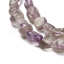 Natürliche violette Phantomquarz-Perlenstränge aus violettem Lodolith&nbsp;G-P497-01E-39A