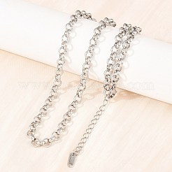 Collares de cadena rolo de acero inoxidable 304 de 6 mm para hombres y mujeres.&nbsp;NJEW-H093-07C-P