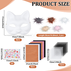 DIY-Katzenmaskenset aus Papier&nbsp;DIY-WH0591-096A