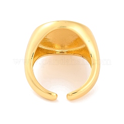 Runde offene Manschettenringe aus Messing mit Tulpen-Emaille&nbsp;RJEW-U009-05C-G