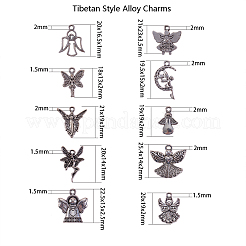 Colgantes de la aleación de estilo tibetano&nbsp;TIBEP-CJ0001-15