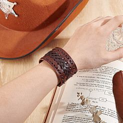 Geflochtenen Kunstleder Kabel Armbänder&nbsp;BJEW-WH0014-075A
