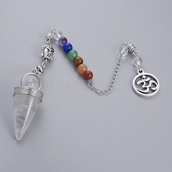 Chakra schmuck natürliche quarz kristall kegel Wünschelrutenpendel&nbsp;X-G-G771-E07
