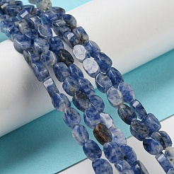 Fili di perle di diaspro macchia blu naturale&nbsp;G-M420-H06-03