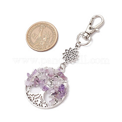 Perles et alliages de pierres précieuses naturelles et synthétiques chakra pendentif arbre de vie décorations&nbsp;GG-CJ775D