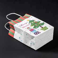 Bolsas de regalo de papel kraft con tema navideño&nbsp;CARB-L009-A10