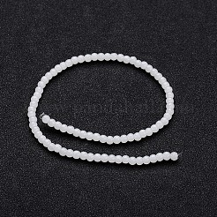 Imitación de cristal de jade redondas hebras de cuentas&nbsp;GLAA-I027-4mm-06
