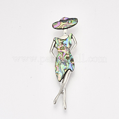 Abalone Muschel/Paua Muschel Broschen/Anhänger&nbsp;SHEL-S275-52A