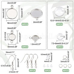 Kit per la creazione di orecchini a goccia rotondi piatti fai da te&nbsp;DIY-DC0001-34