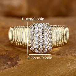 Messing Micro Pave klare Zirkonia Fingerringe&nbsp;FS-WGEE21A-03