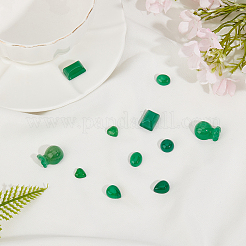 12 cabochon d'agate onyx verte naturelle de 6 styles&nbsp;G-FH0001-17