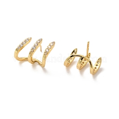 Aretes de garra con circonitas cúbicas transparentes&nbsp;EJEW-K093-14G