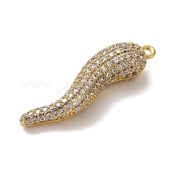 Pendentif en zircone cubique micro pavé de laiton placage en rack&nbsp;KK-A229-03G-G