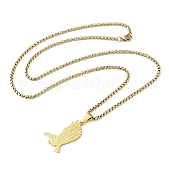 201 collane con ciondolo a forma di aquila in acciaio inossidabile&nbsp;NJEW-H055-06G