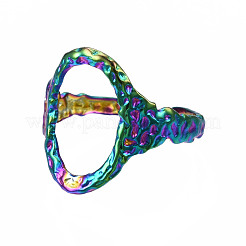 Anneaux de manchette ovales ouverts&nbsp;RJEW-N038-001