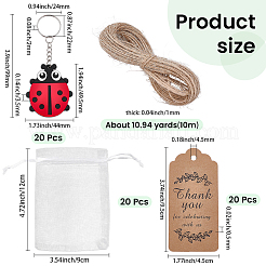 20 porte-clés en plastique souple PVC&nbsp;KEYC-BM0001-10