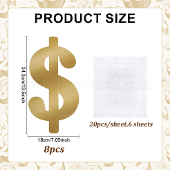 Partydekoration: Papier-Dollarzeichen-Banner&nbsp;AJEW-WH0410-96