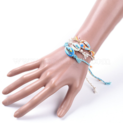 Verstellbare geflochtene Perlenarmbänder&nbsp;BJEW-JB05152