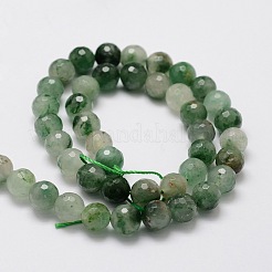 Facettierte runde natürliche Chrysoprasperlenstränge&nbsp;G-L437-07-8mm