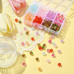200pcs 8 Farben transparente Knistern Acrylperlen&nbsp;CACR-FS0001-03