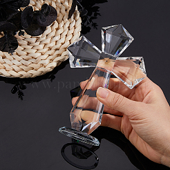 Ornamenti da esposizione in vetro incrociato&nbsp;DJEW-WH0103-021B