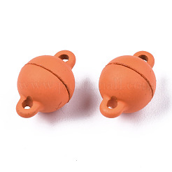 Fermoirs magnétiques en alliage peint par pulvérisation avec boucles&nbsp;PALLOY-T080-20-NR